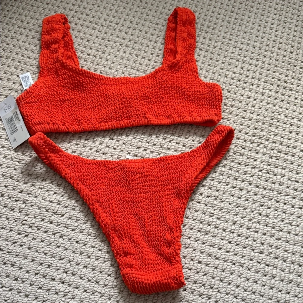 Yamamay Women's Orange Knit Bikini Set One Size - Picture 4 of 4